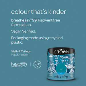 Crown Wall and Ceilings Matt Emulsion - Teal by Crown Paints