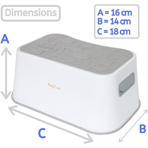 Non-Slip Toddler Step Stool Ocean Theme - White by Babycurls