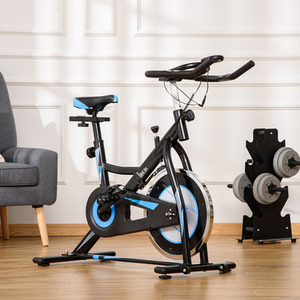 HOMCOM 8kg Flywheel Stationary Exercise Bike - Black by HOMCOM