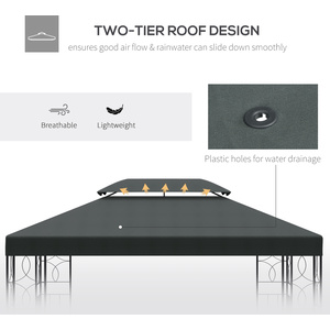 Outsunny Patio Gazebo Tent Cover Replacement by Outsunny