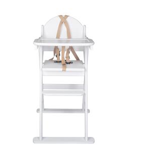 Deluxe Putaway Folding Wooden High Chair - White by Safetots