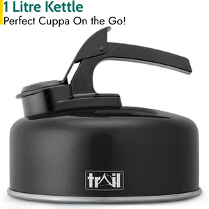 Lightweight Whistling Camping Kettle - Black / 16cm by Trail