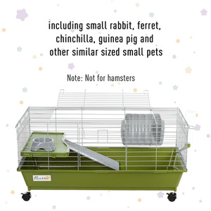 Pawhut Small Animal Cage Hutch - Green by Pawhut