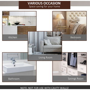 HOMCOM Sliding Barn Door Track - Brown by HOMCOM