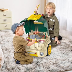 Take Apart Motor Vehicle Car Service Station Engine Toy - green