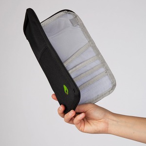 Travel Document and Passport Holders With a Zip-Up Design - Black by Flo Fashion