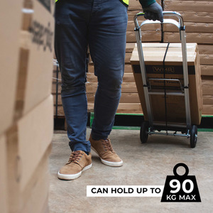 Folding Hand Truck Max Load 90Kg - Silver by WMR