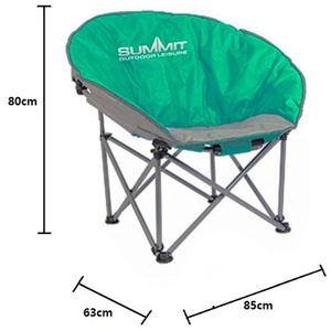 Green Folding Bucket Camping Chair Portable Padded Folding Orca Chair - Green Lake / 2 by Summit
