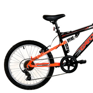Basis Gator Junior Full Sus Mountain Bike, 20In Wheel - Gloss Black/Red by Basis