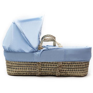 Tiny Ted Blue Moses Basket - Blue by Kinder Valley