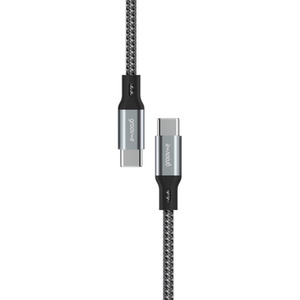 USB-C to USB-C 100W Charging Cable 2M Braided - Grey by Groove