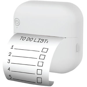 Bluetooth Mini Printer with Thermal Rolls - White by Groov-e