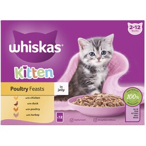 Whiskas Kitten Pouches in Jelly - Poultry Feast by Whiskas