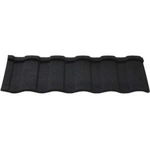 5PCS Galvanized Asphalt Shingles Roofing Sheets - Black / 130cm by Livingandhome