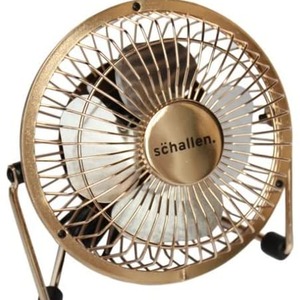 Schallen Mini Portable USB Powered Desk, Table, Office, Fan - Gun Metal by Schallen