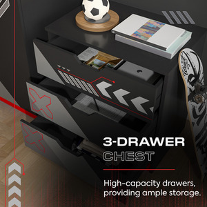 X Rocker Octane Furniture Set - Black / Red by X Rocker