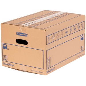 BANKERS BOX Cardboard Moving Boxes 39L Heavy Duty Double Wall Boxes - Light Brown / 15 by BANKERS BOX