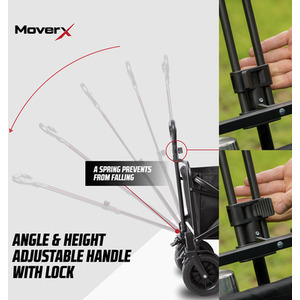 Folding Camping Trolley on Wheels Festival Wagon - Black by MoverX