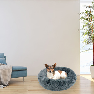Fluffy Dog Bed in Dark Grey - Dark Grey / S by Actiaspet