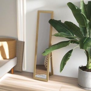 Rustic Full Length Mirror Freestanding Or Hanging - Natural Brown by Pirlo Plush