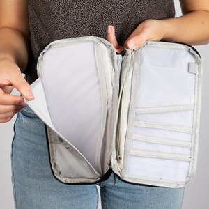 Travel Document and Passport Holders With a Zip-Up Design - Black by Flo Fashion