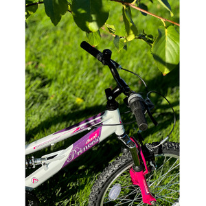 Basis Princess Girls 20In Dual Suspension MTB - White & Pink by Basis