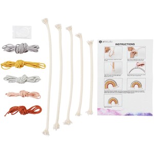 Rainbow Macrame Hanging Kit by Crafty Club