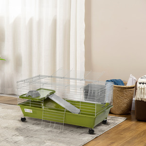 Pawhut Small Animal Cage Hutch - Green by Pawhut