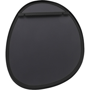 Irregular Oval Iron Frame Explosion-Proof Wall Mirror - Black by Livingandhome