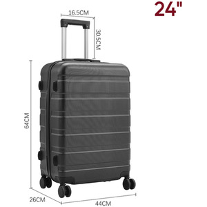 Hardshell Wheeled Luggage Trolley Suitcase by Livingandhome