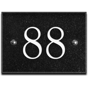 Black Granite House Number 88 - Black by The House Nameplate Company