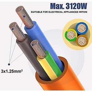 1 Gang 10M Unswitched Extension Lead - Orange by ExtraStar