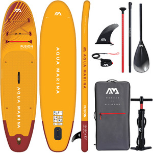 Aqua Marina Fusion 10ft10 All Round Inflatable Stand Up Paddle Board - Yellow by Aqua Marina