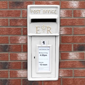 White Royal Mail Post Box - White by Monstershop