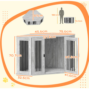 PawHut 2 in 1 Conner Dog Crate Furniture with Cushion by PawHut