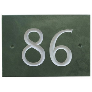 Green Slate Number 86 - Smoky green by The house nameplate company