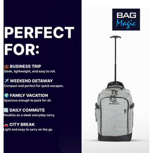 RyanAir Approved Cabin Holdall on Wheels - 20L, 40x25x20cm by Bordlite