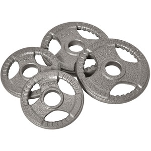 HOMCOM Weight Plates Grip Plate Sets - Silver / 4 by HOMCOM
