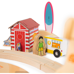 Coastal Clean up Train Set - Multi-coloured by Bigjigs Rail