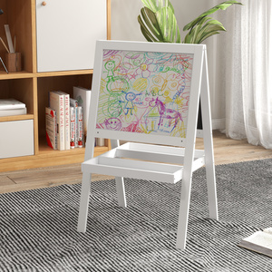 AIYAPLAY Double-Sided Kids Easel with Storage Shelf - White by AIYAPLAY