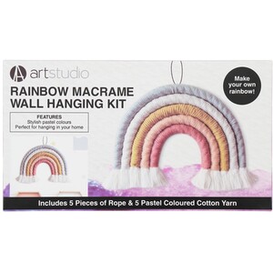 Rainbow Macrame Hanging Kit by Crafty Club