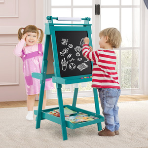 3-in-1 Double-sided Art Easel - Green by Costway
