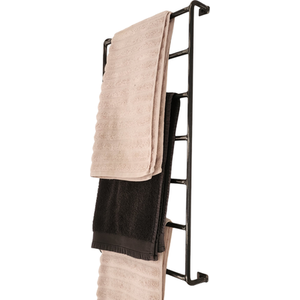 Wall Mounted Industrial Towel Rack - Black by Cush-Clark