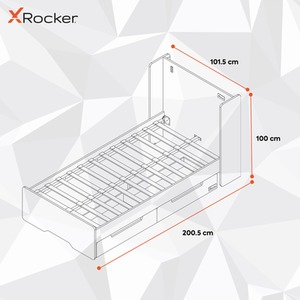 X Rocker Electra RGB Single Bed with storage and NEO Motion SYNC - WHITE by X Rocker