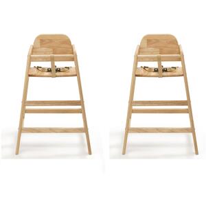 Simply Stackable Wooden High Chairs Two Pack - Natural by Safetots
