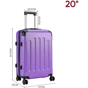 20'' Spinner Hardshell Suitcase with Combination Lock by Livingandhome