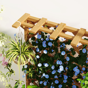 Outsunny Wooden Raised Garden Planter Box with Trellis by Outsunny