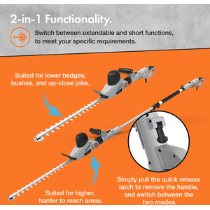 600W Pole Hedge Trimmer - Grey by VonHaus