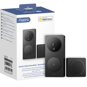 Smart Home G4 Video Doorbell with Chime, Door and Window Sensor and E1 Hub - Black by Aqara