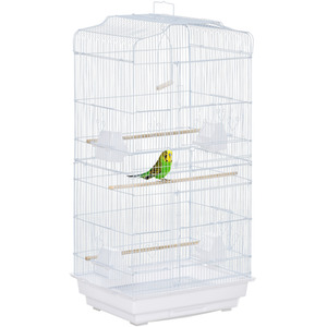 PawHut large Bird Cage With Stand - White by PawHut